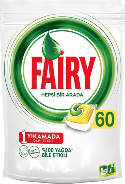 Hepsi Bir Arada 60 Yıkama Bulaşık Makinesi Deterjanı Kapsülü Limon Kokulu