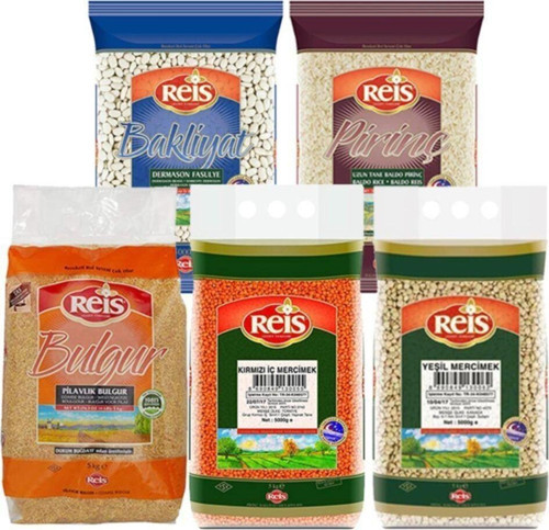 Baldo Pirinç, Fasulye, Kırmızı Ve Yeşil Mercimek, Bulgur 5 Kg