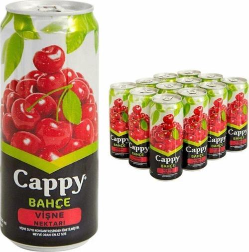 Meyve Suyu Vişne Teneke Kutu 330 Ml 12'Li Paket