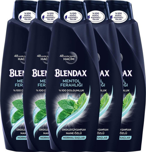 Erkekler İçin Mentollü Şampuan 550 Ml X 5