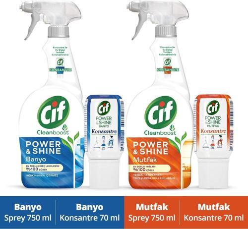 Power And Shine Mutfak Ve Banyo Sprey 750Ml X2 Konsantre Kapsül Mutfak Ve Banyo 70Mlx2