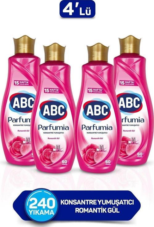 Parfumia Romantik Gül Konsantre Yumuşatıcı 1440 Ml 4'Lü Seti