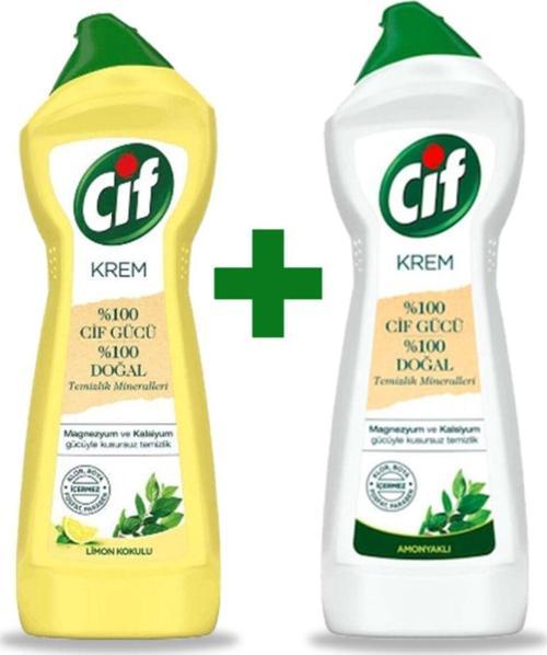 Krem Amonyaklı Yüzey Temizleyici 750 Ml + Limon Kokulu Temizleyici 750 Ml Cpck