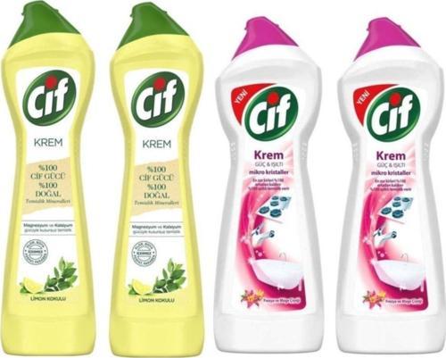 Krem Müge Çiçeği Frezya Ve Limon Kokulu 500 Ml 4Lü Set