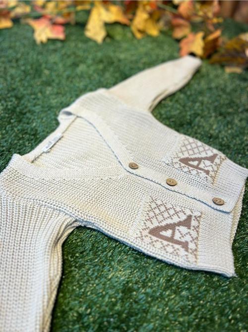 Triko Düğmeli Hırka Unisex Taş