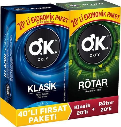 Klasik 20'Li Prezervatif & Rötar 20'Li Prezervatif