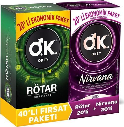 Nirvana 20'Li Prezervatif & Rötar 20'Li Prezervatif