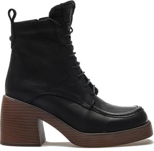 Kadın Hakiki Deri Loafer Günlük Bot (36-40) 24k D24kb-4615 Z Siyah Nubuk