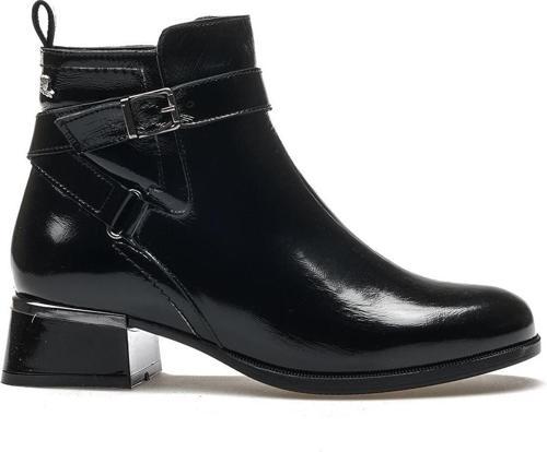 Kadın Hakiki Deri Klasik Günlük Bot (36-40) 24k 2253212k Z Siyah Kırışık Rugan