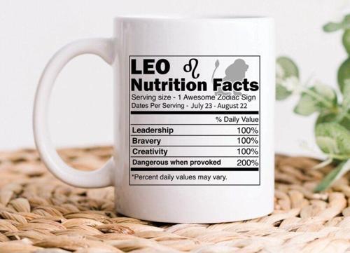 Aslan Burcu Kahve Kupası İngilizce Burç Ve Astroloji Temalı Kupa Bardak Aslan Burcu Bardak