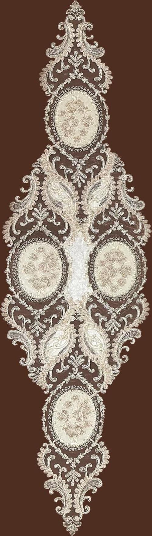 Viceroy Fransız Dantelli Tek Runner 150x40 cm Masa Örtüsü
