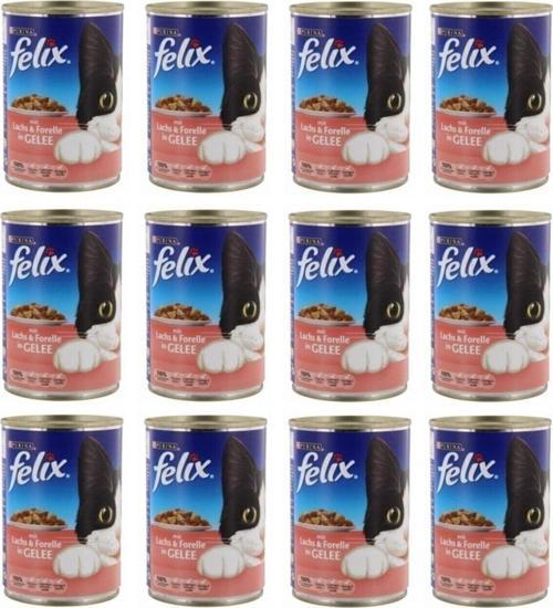 Felıx Somon Ve Alabalıklı 400 Gr 12'Li Paket Yetişkin Kedi Konservesi