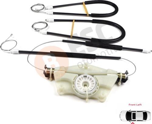 Skoda Fabia MK1 1999-2008 4/5 Kapı Praktik Van 6Y0837655 İçin Manuel Ön Sol Kapı Cam Kriko Tamir Set