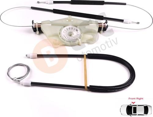 Skoda Fabia MK1 1999-2008 4/5 Kapı Praktik Van 6Y0837656 İçin Manuel Ön Sağ Kapı Cam Kriko Tamir Set