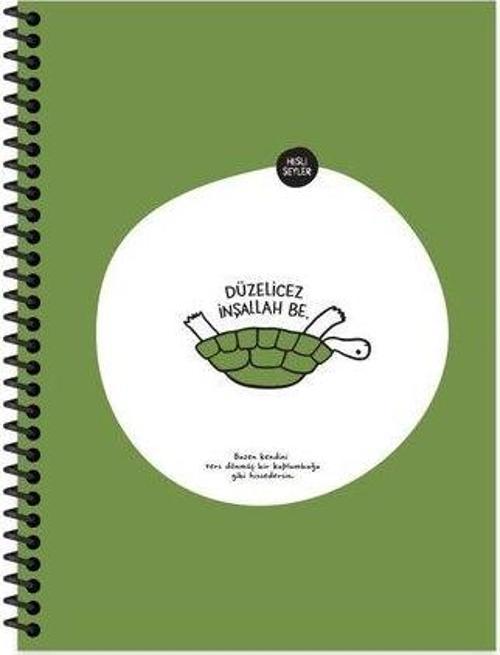 18,5*25 80 Yaprak  Çizgili Spr.Karton Kapak  Hafif Kağıt Stickerli Defter - Düzelicez