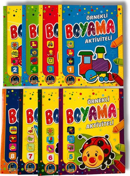 Aktivite Örnekli Boyama Kitabı 8 Kitap 48 Sayfa