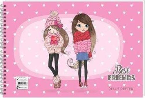 Keskin 17*25 15 Yaprak Spiralli Best Friends Resim Defteri