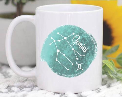 İkizler Kahve Kupa İngilizce Burç Kupa Bardak İkizler İçin Kahve Kupa Astroloji Bardak