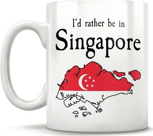 Singapur Hediye Kupa Singapur Kupa Singapur Harita Kupa