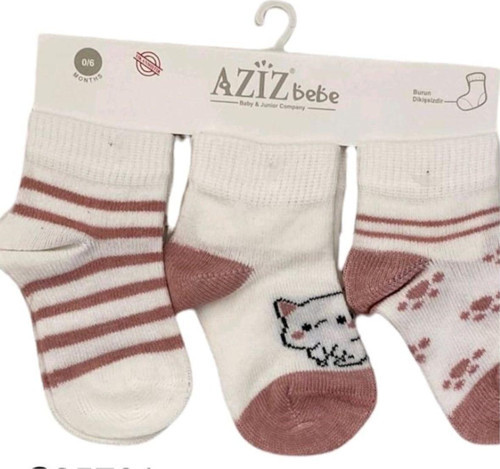 Üçlü Kız Bebek Çorap