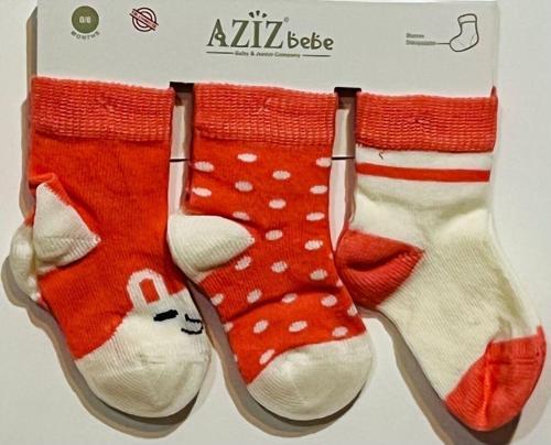 3'Lü Çorap Kız Çocuk