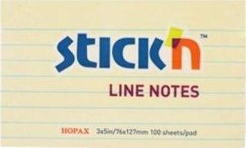 NotKğt. Stickn 76X127 Pastel Sarı Çizgili 100Yp