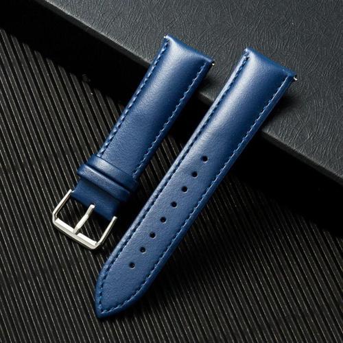 Fossil 22Mm Saat Uyumlu Lacivert Renk Klasik Model Deri Saat Kordonu Kayışı
