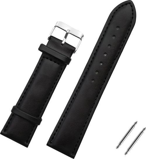 Fossil Saat Uyumlu 22Mm Siyah Sentetik Deri Saat Kordonu Kayışı