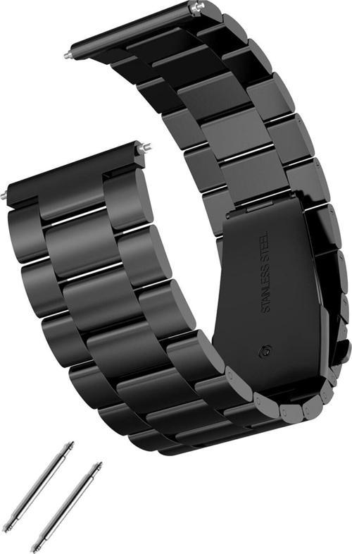 Fossil Saat Uyumlu 26Mm Siyah Renk Paslanmaz Çelik Metal Saat Kordonu