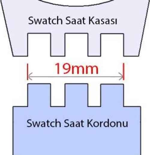 Swatch Saat Kordonu Içten Içe 19 Mm (Lacivert)