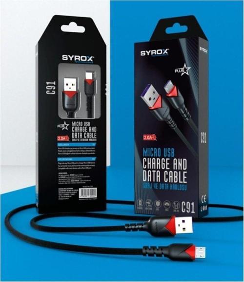 C91 Micro Usb Girişli 2.0A Hızlı Şarj Ve Data Kablosu