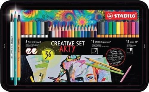 STABILO KREATIF SET ARTY 36'LI METAL KUTU 87/3193