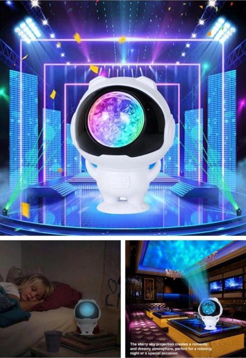 Disco Topu Astronot Gece Lambası Yeni Nesil Dönen Disco Topu Astronot Gece Lambası Usb'li Parti LED