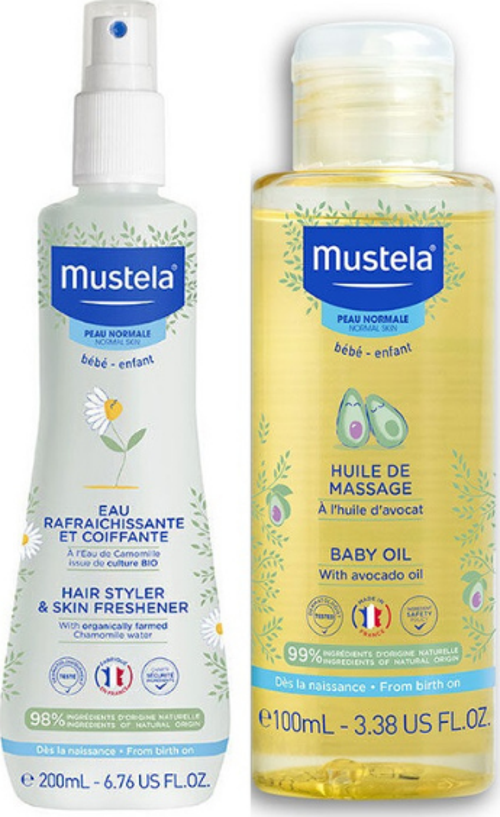 Organik Papatya Suyu ile Canlandırıcı ve Şekillendirici Sprey 200 ml - Bebek Bakım Masaj Yağı 100ml