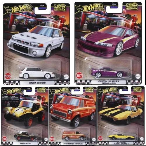 Hotwheels Premium Boulevard 5'Li Set 2024 Mix 4 Mazda Acura Ford