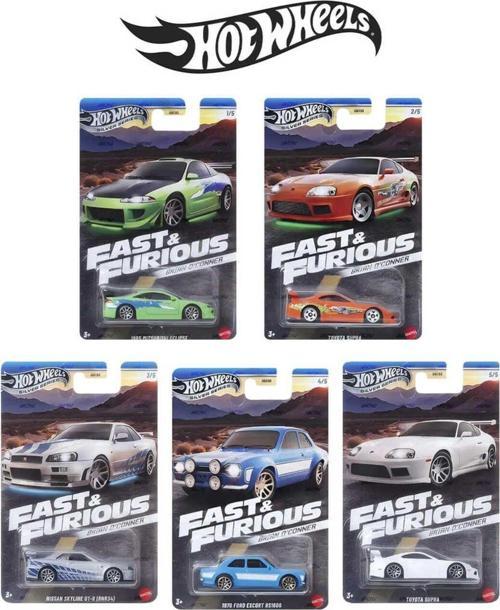 Silver Series Premium Fast And Furious Uzun Kart Brian O'Conner 5'Li Set