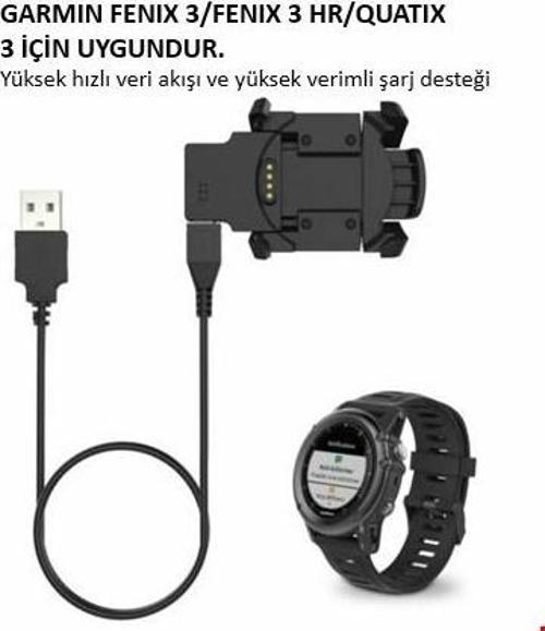 Garmin Fenix 3 Fenix 3 Hr Saat Usb Şarj Cihazı Kablosu
