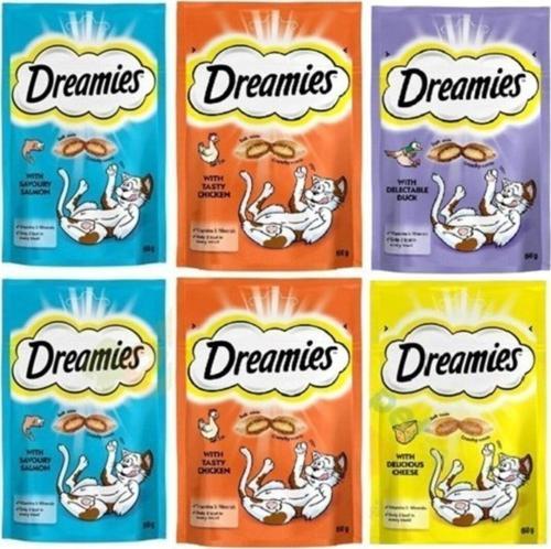 Kedi Ödül Maması Karışık Somonlu, Tavuklu, Ördekli, Peynirli 6'Lı Paket 360Gr