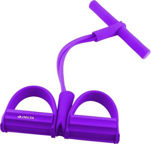 Body Trimmer Egzersiz Aleti El Ayak Egzersiz 4'Lü Direnç Lastiği Mor Renk Karın Aleti