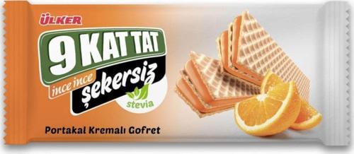 9 Kat Tat Ince Ince Portakallı Şekersiz Gofret 118Grx16 Ad.