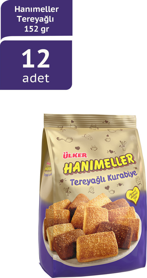 HANIMELLER Tereyağlı Karışık Kurabiye - Anne eli değmiş gibi - 152gram - 12 Adet
