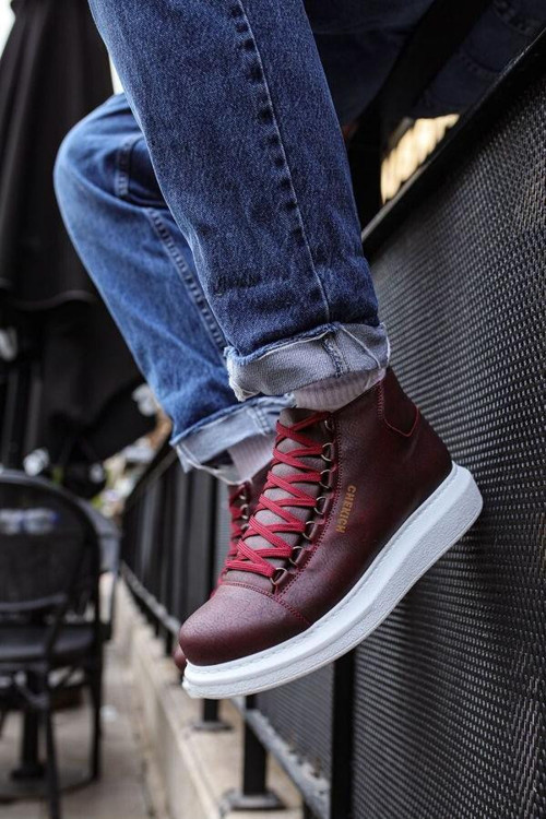 145843 Erkek Bordo Spor Ayakkabı