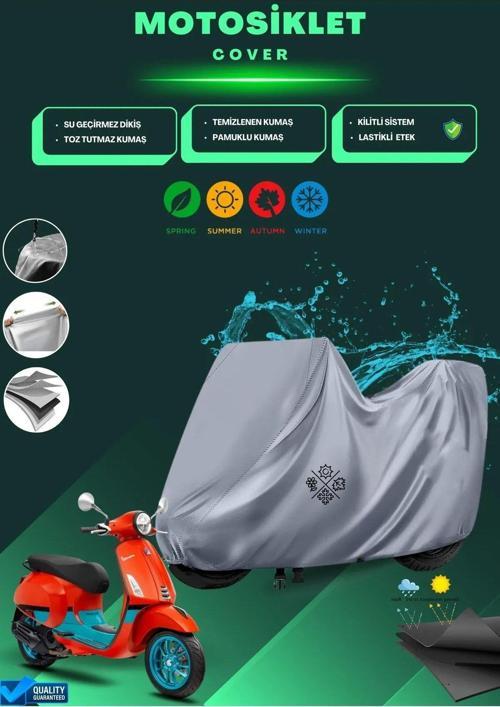 Motosiklet Brandası 4 Mevsim Milflon Suya ve Rüzgara Dayanıklı Premium Kalite Motor Branda XL Beden