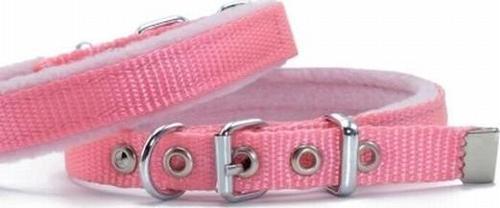 Polar Pedli Sade Dokuma Köpek Boyun Tasması Pembe 1,5x25-30 Cm
