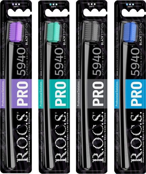 PRO BLACK 5940 ADET KIL İÇEREN SOFT DİŞ FIRÇASI - 4 'LÜ AVANTAJLI SET