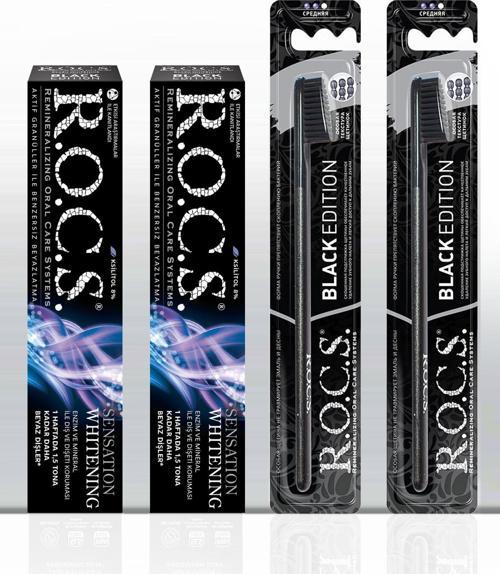 Sensation Whitening Beyazlatıcı Ağız Bakım Seti - 2 macun ve 2 fırça