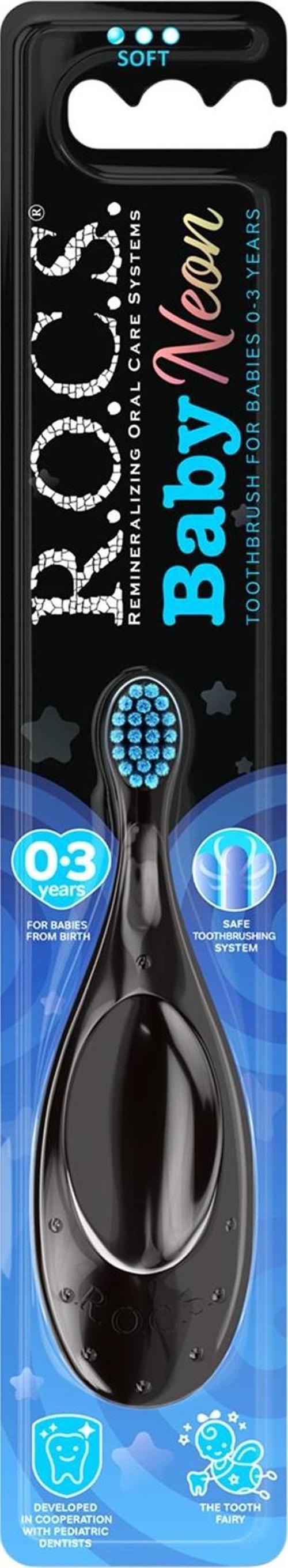 Baby Neon 0-3 Yaş İçin Ekstra Yumuşak Diş Fırçası - Mavi