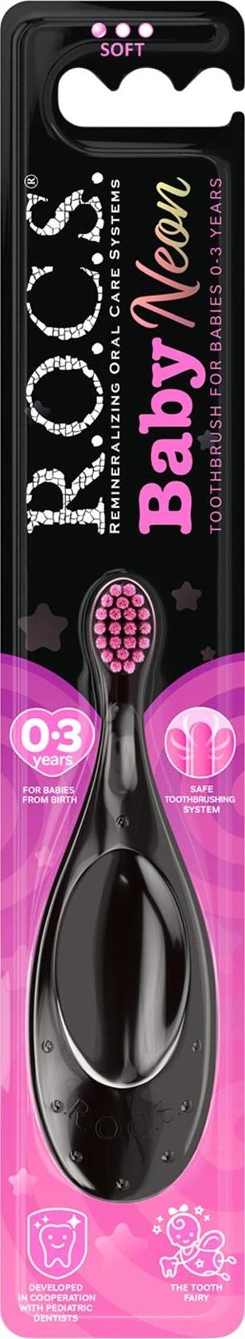 Baby Neon 0-3 Yaş İçin Ekstra Yumuşak Diş Fırçası - Pembe