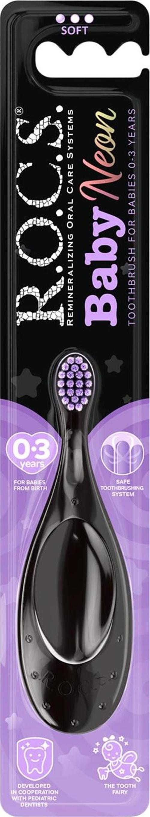 Baby Neon 0-3 Yaş İçin Ekstra Yumuşak Diş Fırçası - Mor