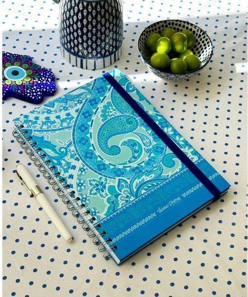 Sert Kapak Spiralli Defter Lastikli 20x28 cm 90 gr . 120 yap. +40 Çiz.+40 Nokt